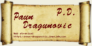 Paun Dragunović vizit kartica
